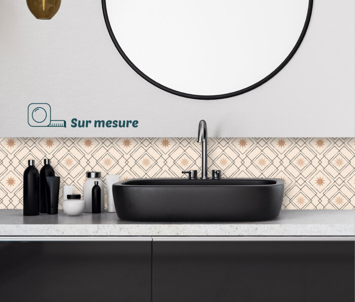 Crédence de salle de bain - motif étoile